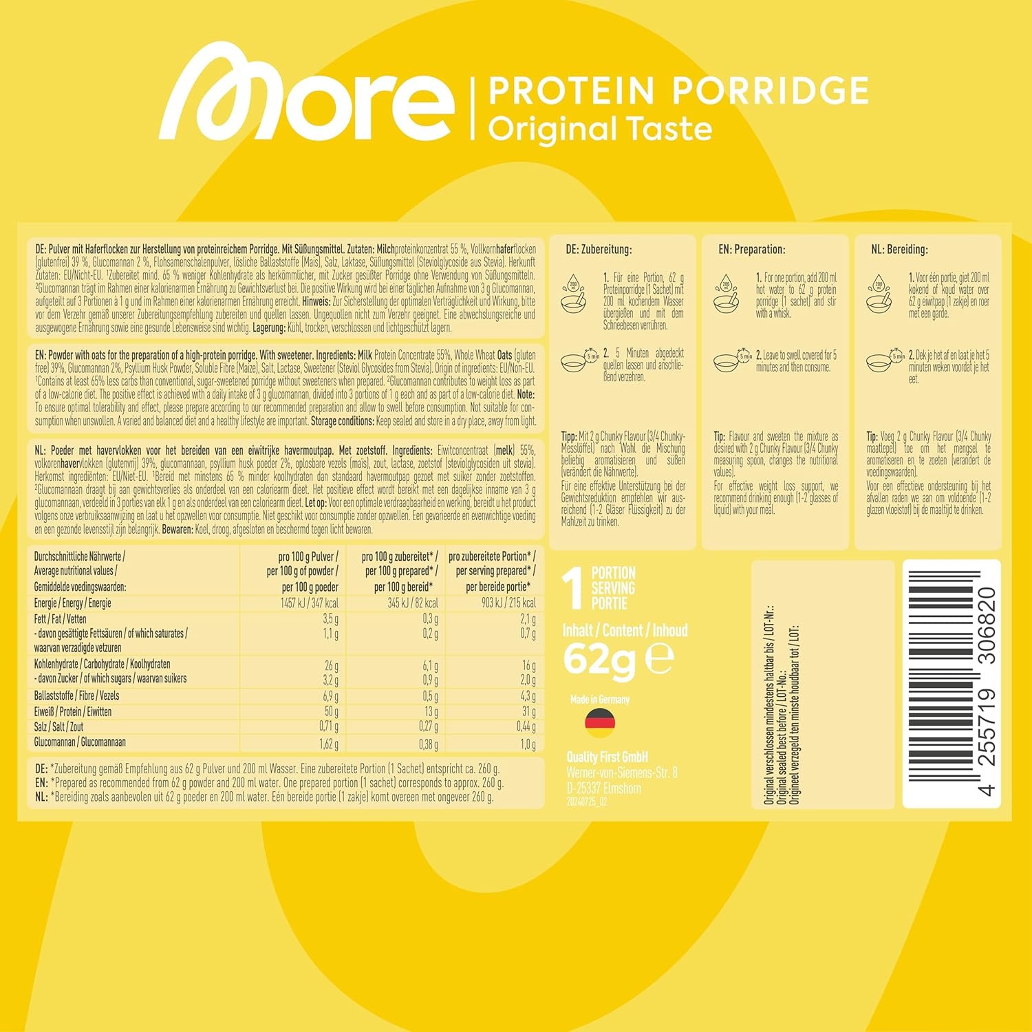 XXL Protein Box - MORE Nutrition - (Zerup, Clear Whey, Protein Iced Coffee, Protein Milkshake, Protein Sahne, Protein Grießpudding, Protein Pudding, Shaker) - Image 3